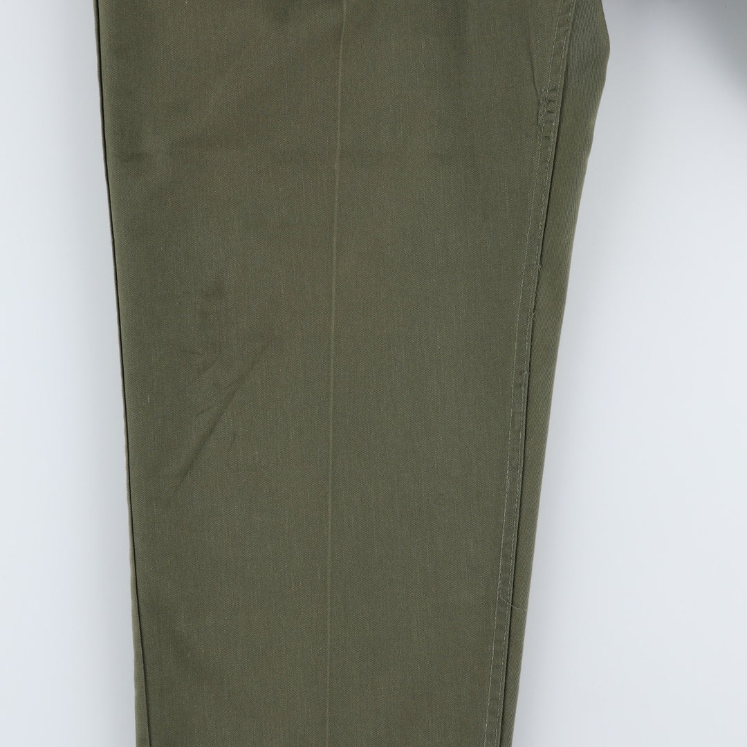 1980'S US Military Issue Baker Pants, Men's Size W31 (approx.), Vintage polyester Khaki type Vintage Second Hand