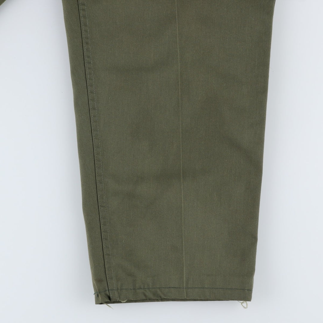 1980'S US Military Issue Baker Pants, Men's Size W31 (approx.), Vintage polyester Khaki type Vintage Second Hand