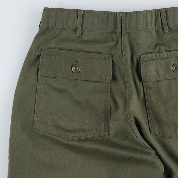 1980'S US Military Issue Baker Pants, Men's Size W31 (approx.), Vintage polyester Khaki type Vintage Second Hand