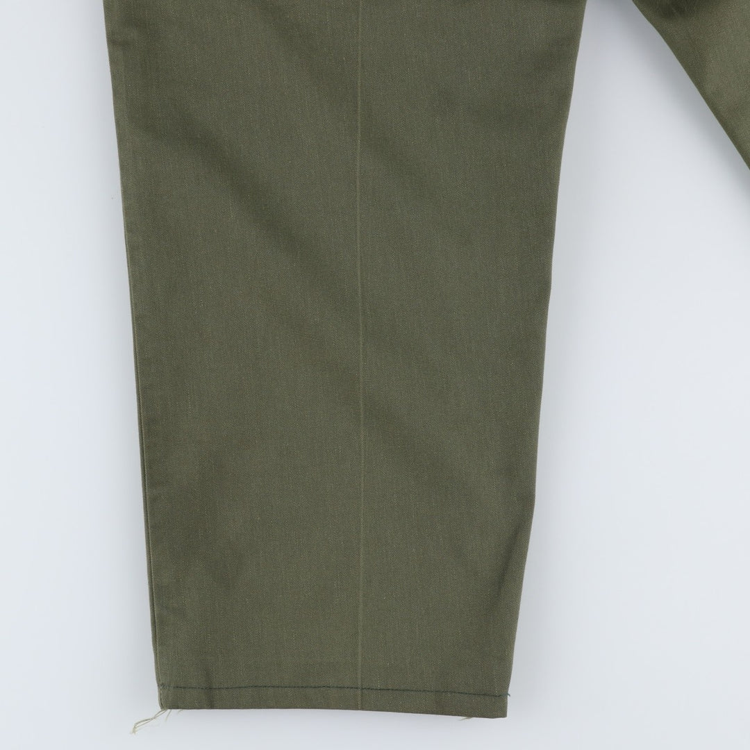 1980'S US Military Issue Baker Pants, Men's Size W31 (approx.), Vintage polyester Khaki type Vintage Second Hand