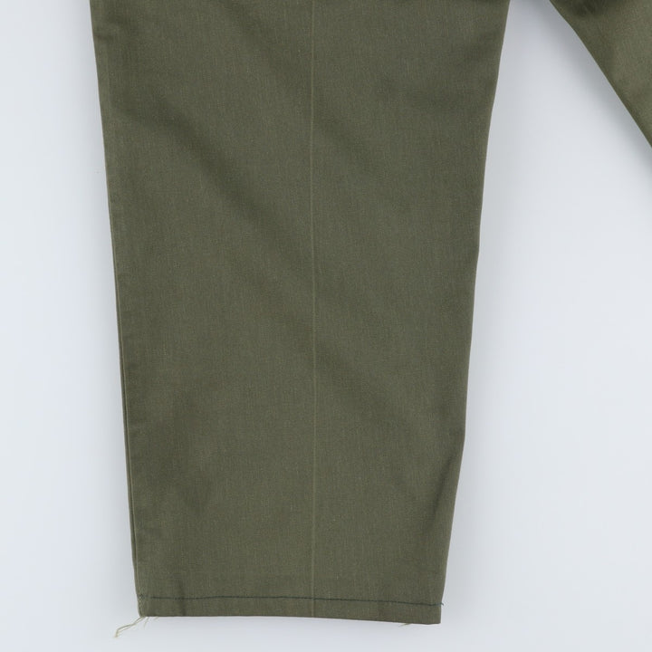 1980'S US Military Issue Baker Pants, Men's Size W31 (approx.), Vintage polyester Khaki type Vintage Second Hand