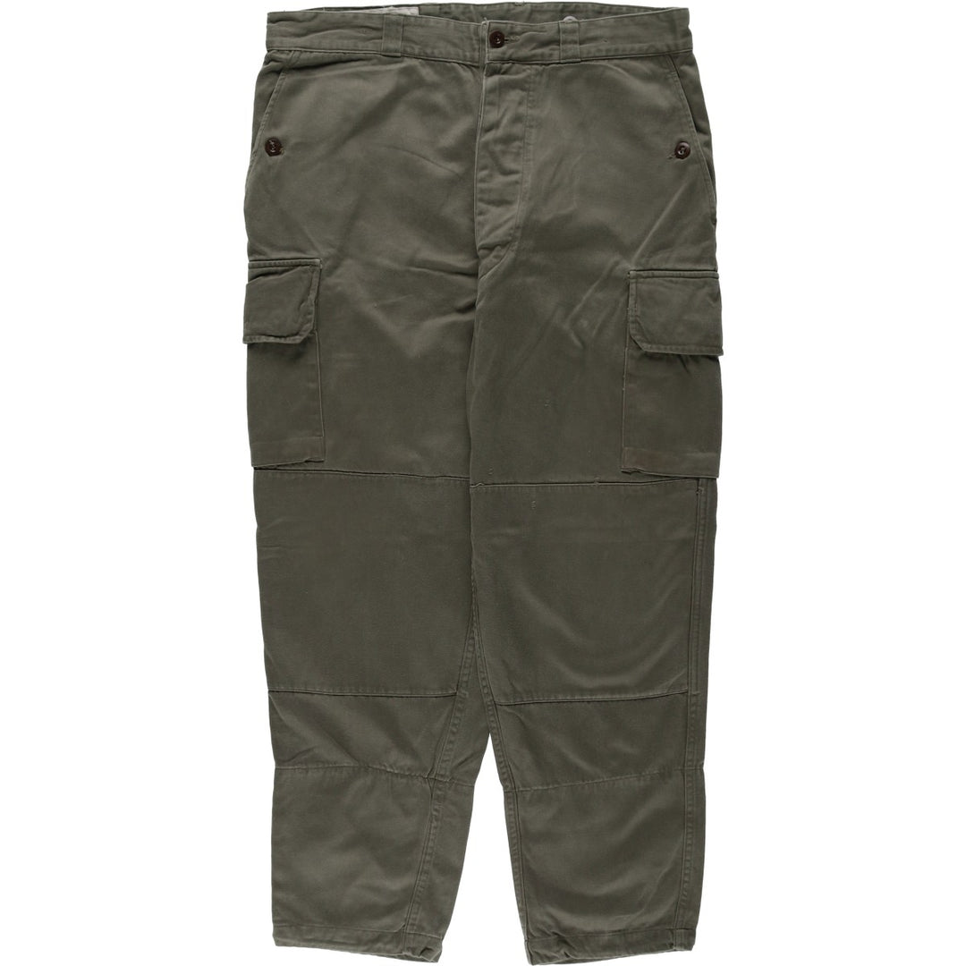 1960'S M-64 Double Knee Military Cargo Pants, Size 92C (Men's W36 equivalent), Vintage unclear Khaki type Vintage Second Hand