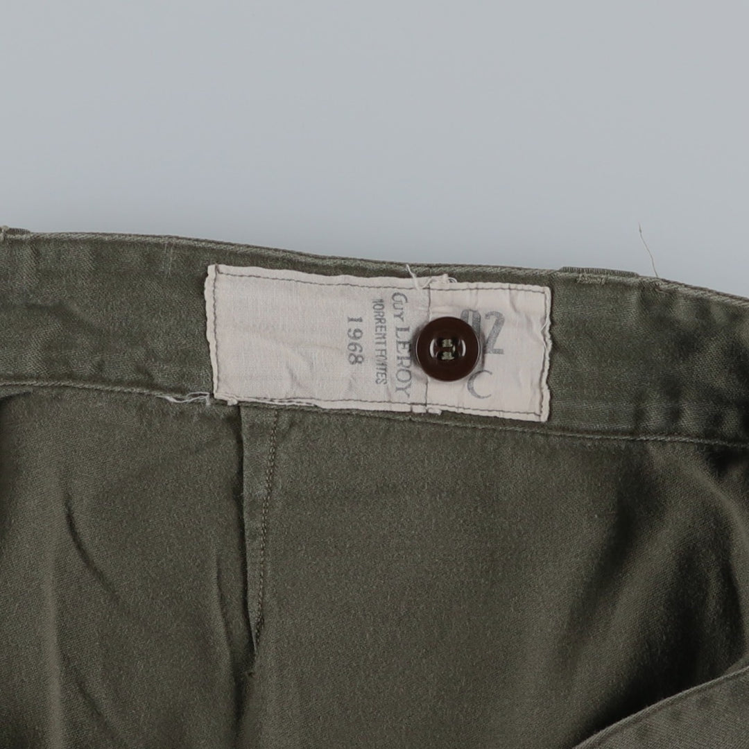1960'S M-64 Double Knee Military Cargo Pants, Size 92C (Men's W36 equivalent), Vintage unclear Khaki type Vintage Second Hand