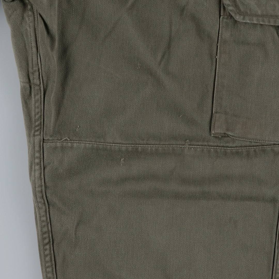 1960'S M-64 Double Knee Military Cargo Pants, Size 92C (Men's W36 equivalent), Vintage unclear Khaki type Vintage Second Hand