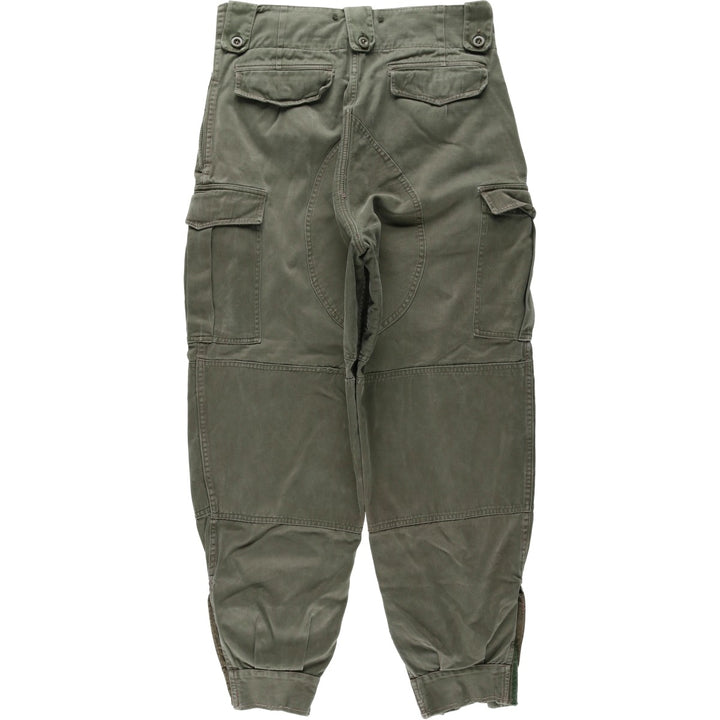 1960'S Belgian Army M-64 Double Knee Military Cargo Pants 2F 7585 unclear Khaki type Vintage Second Hand