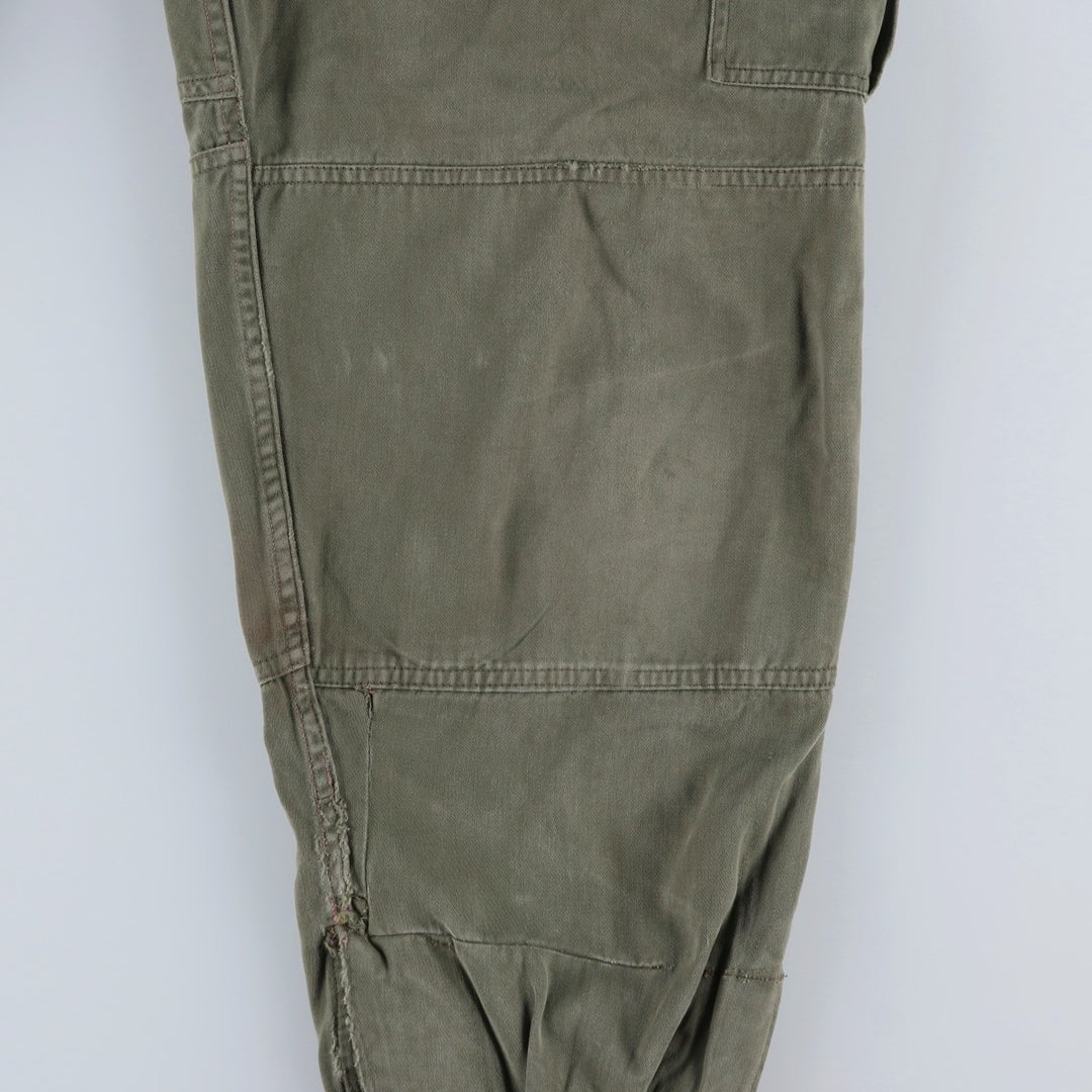 1960'S Belgian Army M-64 Double Knee Military Cargo Pants 2F 7585 unclear Khaki type Vintage Second Hand