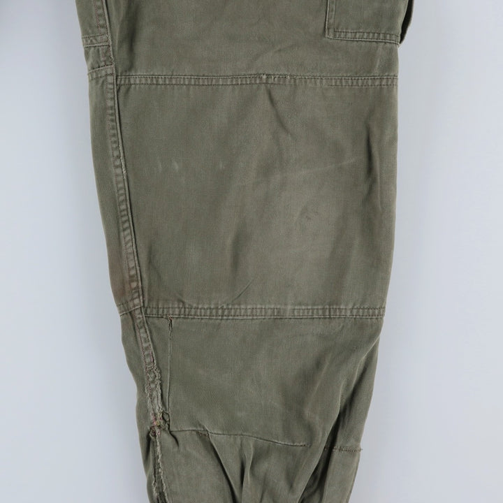 1960'S Belgian Army M-64 Double Knee Military Cargo Pants 2F 7585 unclear Khaki type Vintage Second Hand