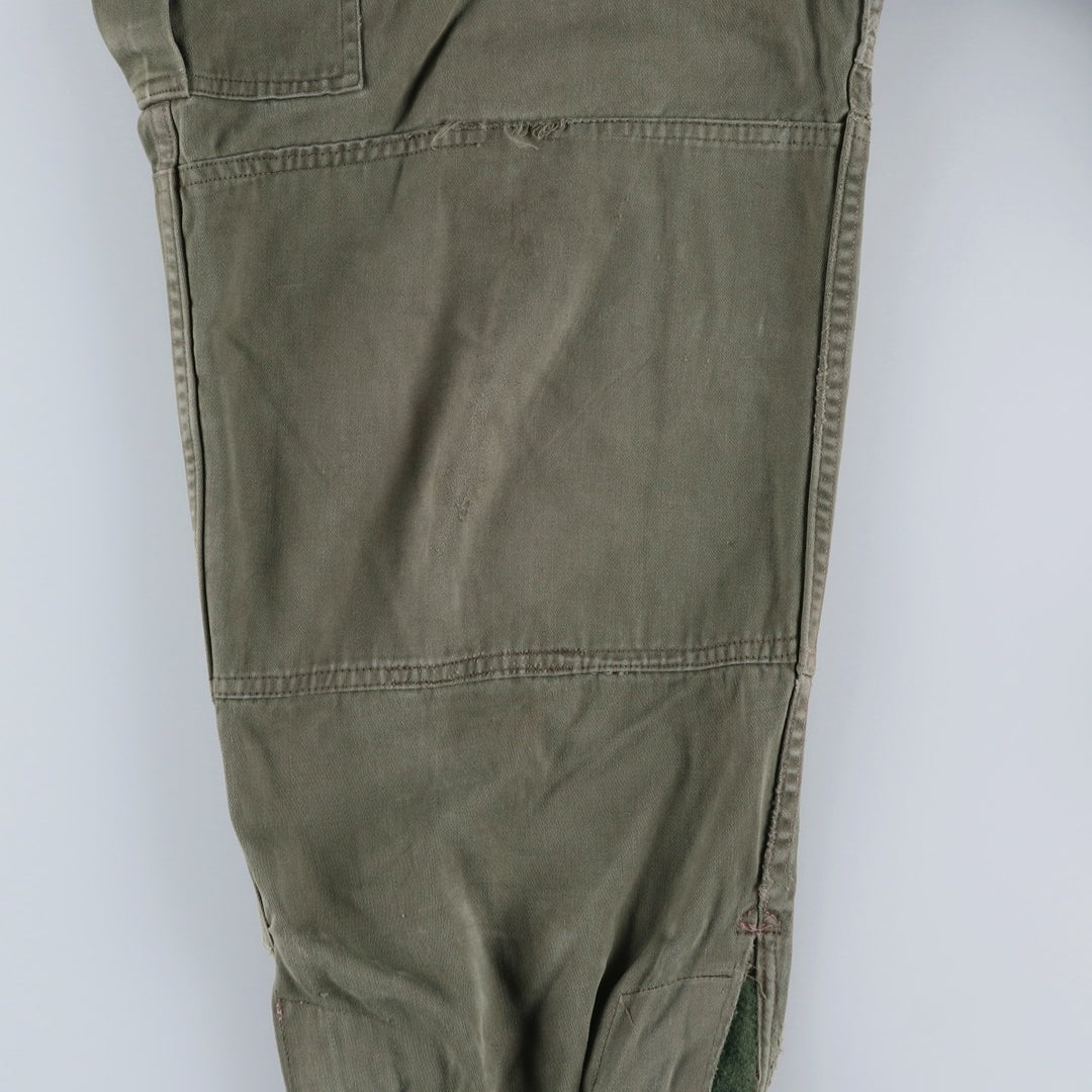 1960'S Belgian Army M-64 Double Knee Military Cargo Pants 2F 7585 unclear Khaki type Vintage Second Hand
