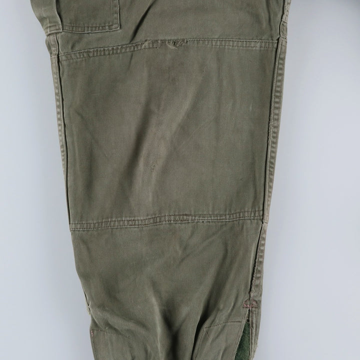 1960'S Belgian Army M-64 Double Knee Military Cargo Pants 2F 7585 unclear Khaki type Vintage Second Hand