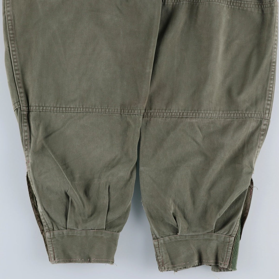 1960'S Belgian Army M-64 Double Knee Military Cargo Pants 2F 7585 unclear Khaki type Vintage Second Hand