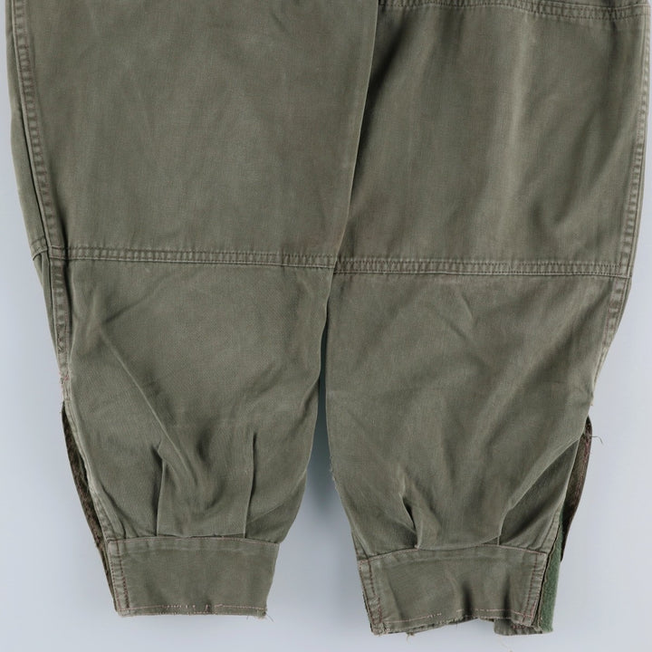 1960'S Belgian Army M-64 Double Knee Military Cargo Pants 2F 7585 unclear Khaki type Vintage Second Hand