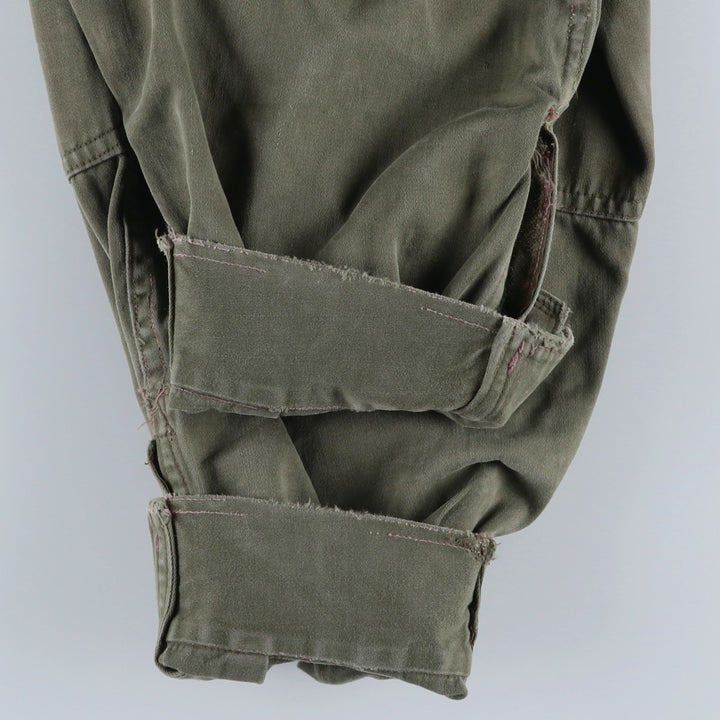 1960'S Belgian Army M-64 Double Knee Military Cargo Pants 2F 7585 unclear Khaki type Vintage Second Hand