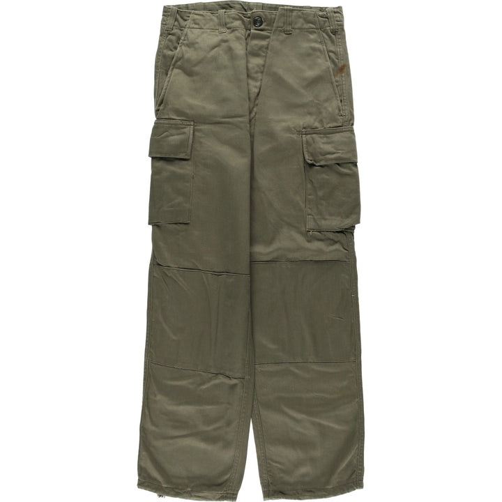 Greek Army Double Knee Military Cargo Pants, Men's Size W30 (approx.) unclear Khaki type Vintage Second Hand