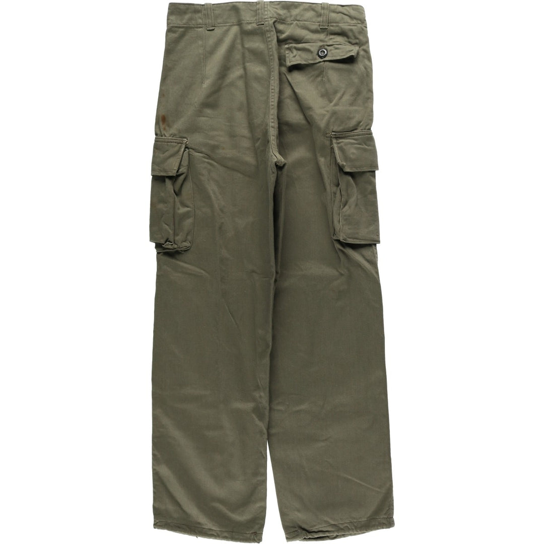 Greek Army Double Knee Military Cargo Pants, Men's Size W30 (approx.) unclear Khaki type Vintage Second Hand