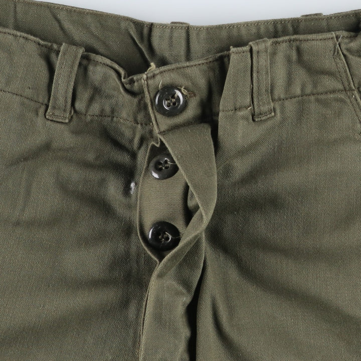 Greek Army Double Knee Military Cargo Pants, Men's Size W30 (approx.) unclear Khaki type Vintage Second Hand