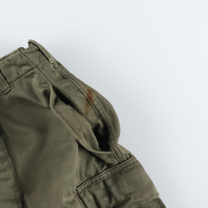 Greek Army Double Knee Military Cargo Pants, Men's Size W30 (approx.) unclear Khaki type Vintage Second Hand