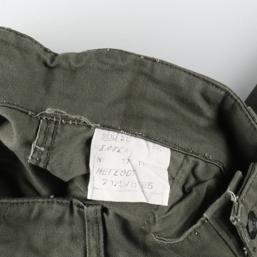 Greek Army Military Cargo Pants, Men's Size W33 (approx.), Vintage unclear Khaki type Vintage Second Hand