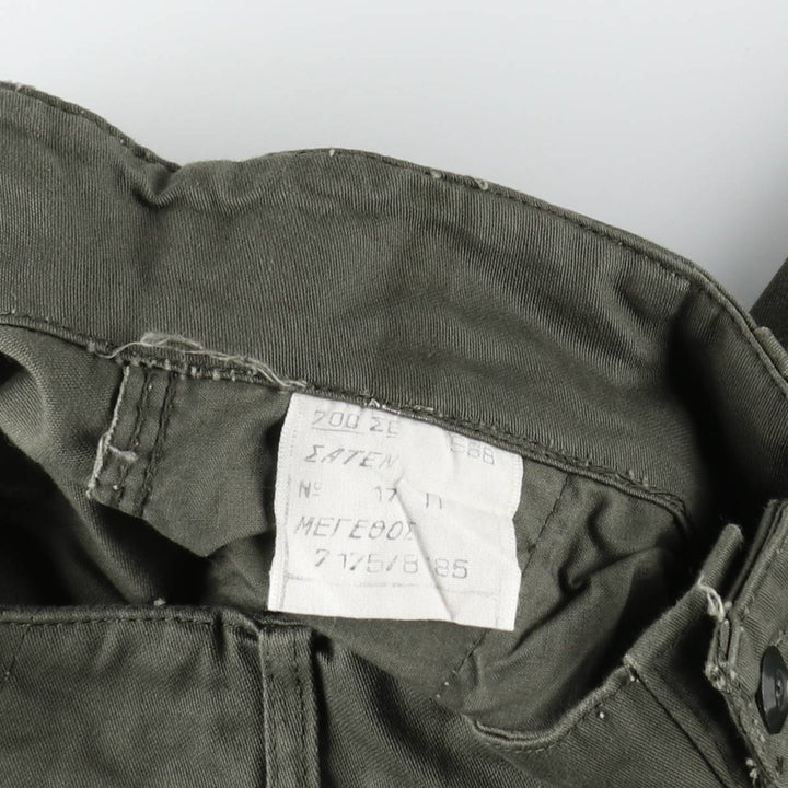 Greek Army Military Cargo Pants, Men's Size W33 (approx.), Vintage unclear Khaki type Vintage Second Hand