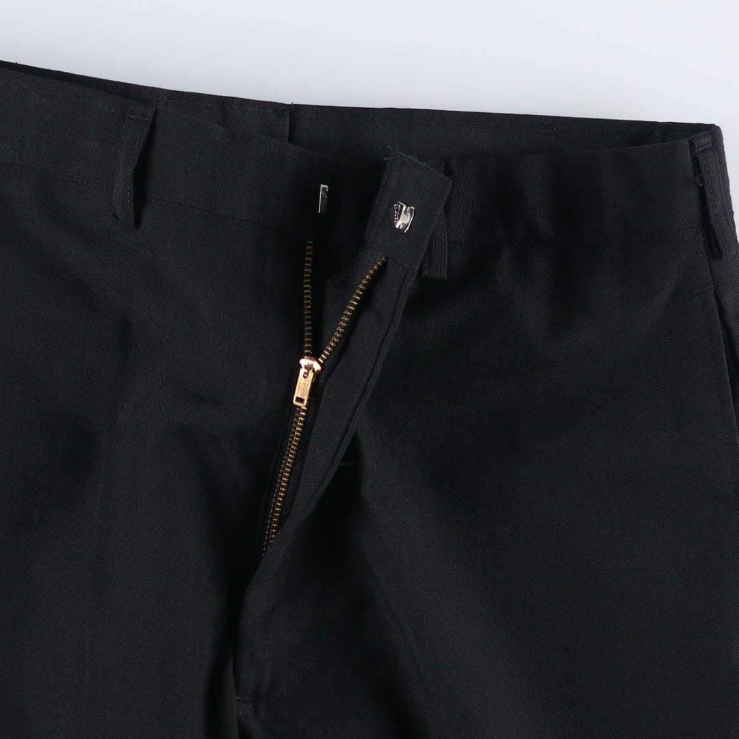 1980'S US Military Issue Pants, Made in USA, Size 31S (Men's W30 equivalent), Vintage polyester black type Vintage Second Hand