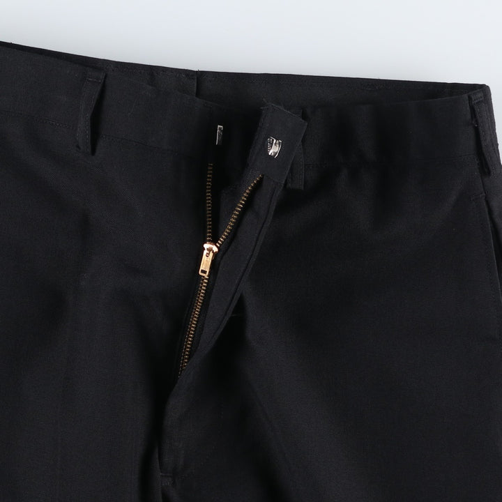 1980'S US Military Issue Pants, Made in USA, Size 31S (Men's W30 equivalent), Vintage polyester black type Vintage Second Hand