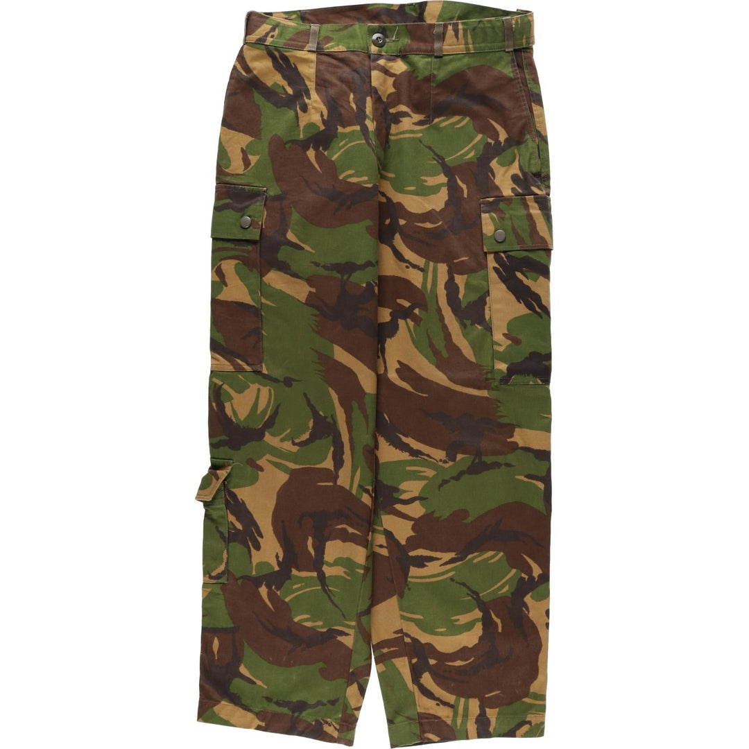 1990'S Dutch Army Camouflage Pattern Military Cargo Pants 7080 cotton Khaki type Vintage Second Hand