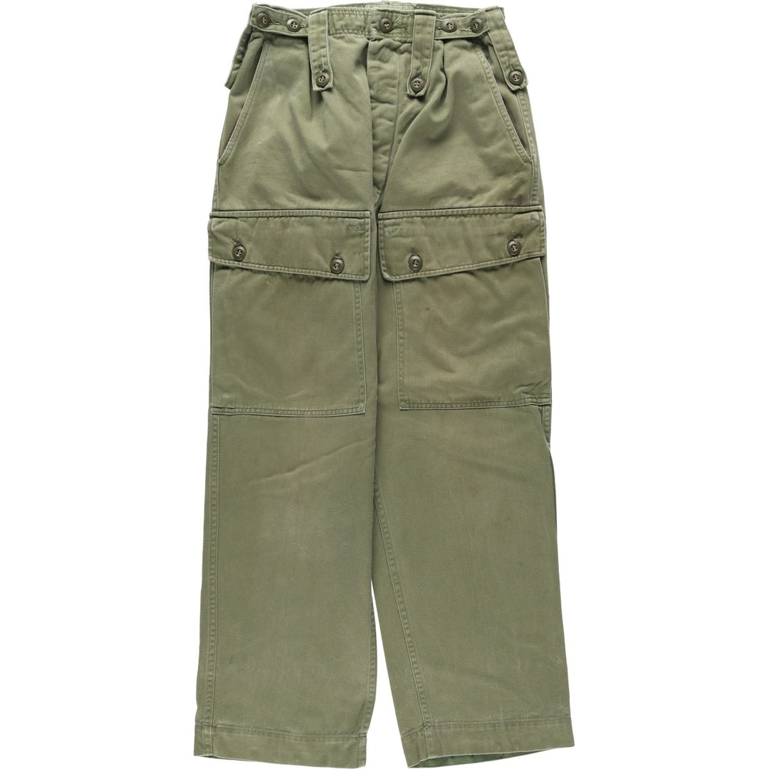 Military cargo pants, combat pants, men's size W29 equivalent. unclear Khaki type Vintage Second Hand