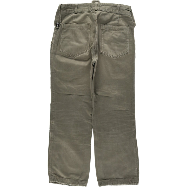 70'S Double-faced Double-knee Military Pants 8670 unclear Khaki type Vintage Second Hand
