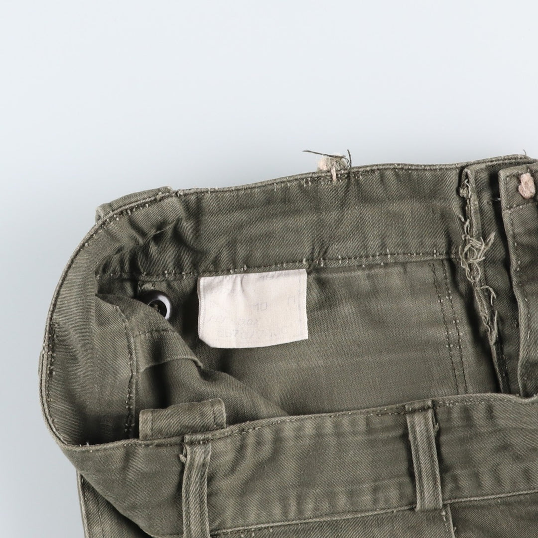 70'S Double-faced Double-knee Military Pants 8670 unclear Khaki type Vintage Second Hand