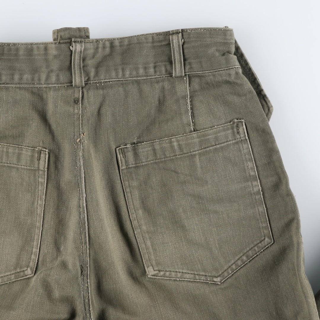 70'S Double-faced Double-knee Military Pants 8670 unclear Khaki type Vintage Second Hand