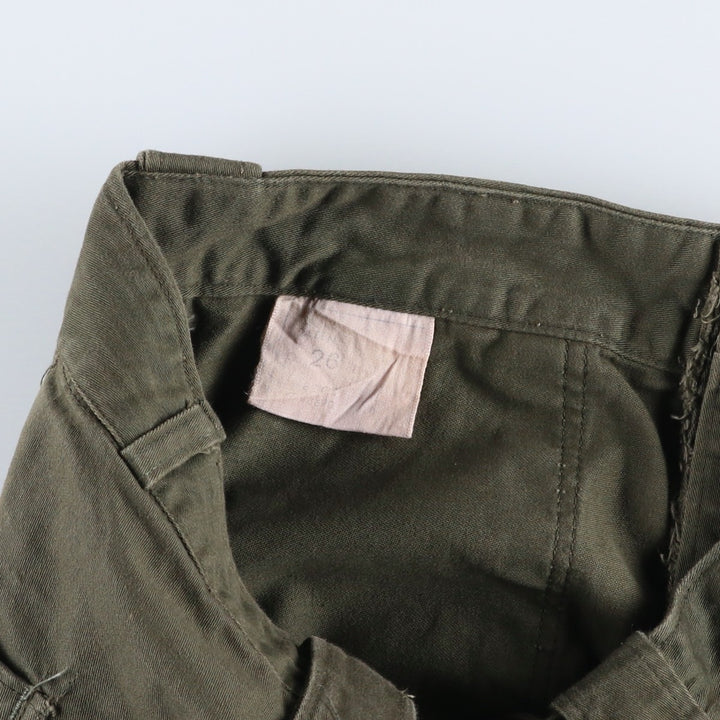 Double-knee, double-faced military pants, men's size W33 (approx.), vintage. unclear Khaki type Vintage Second Hand