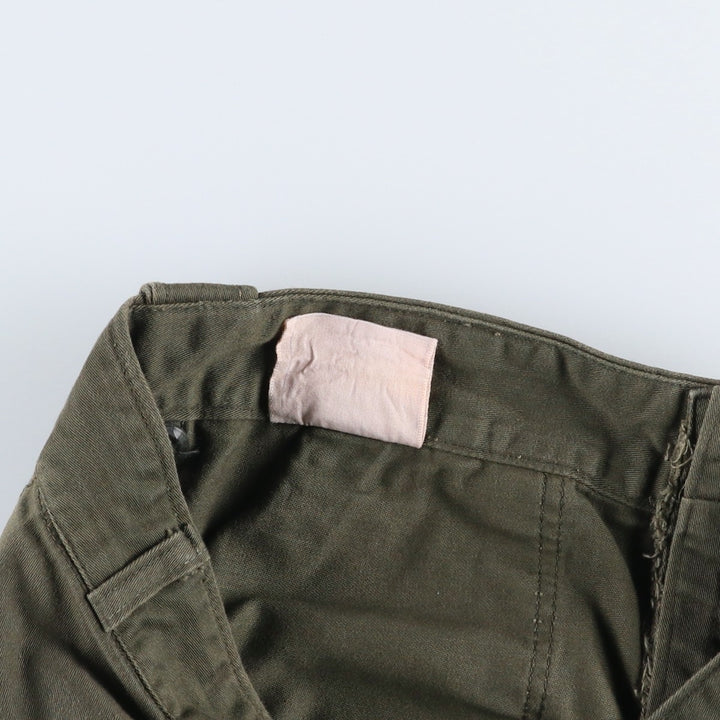 Double-knee, double-faced military pants, men's size W33 (approx.), vintage. unclear Khaki type Vintage Second Hand