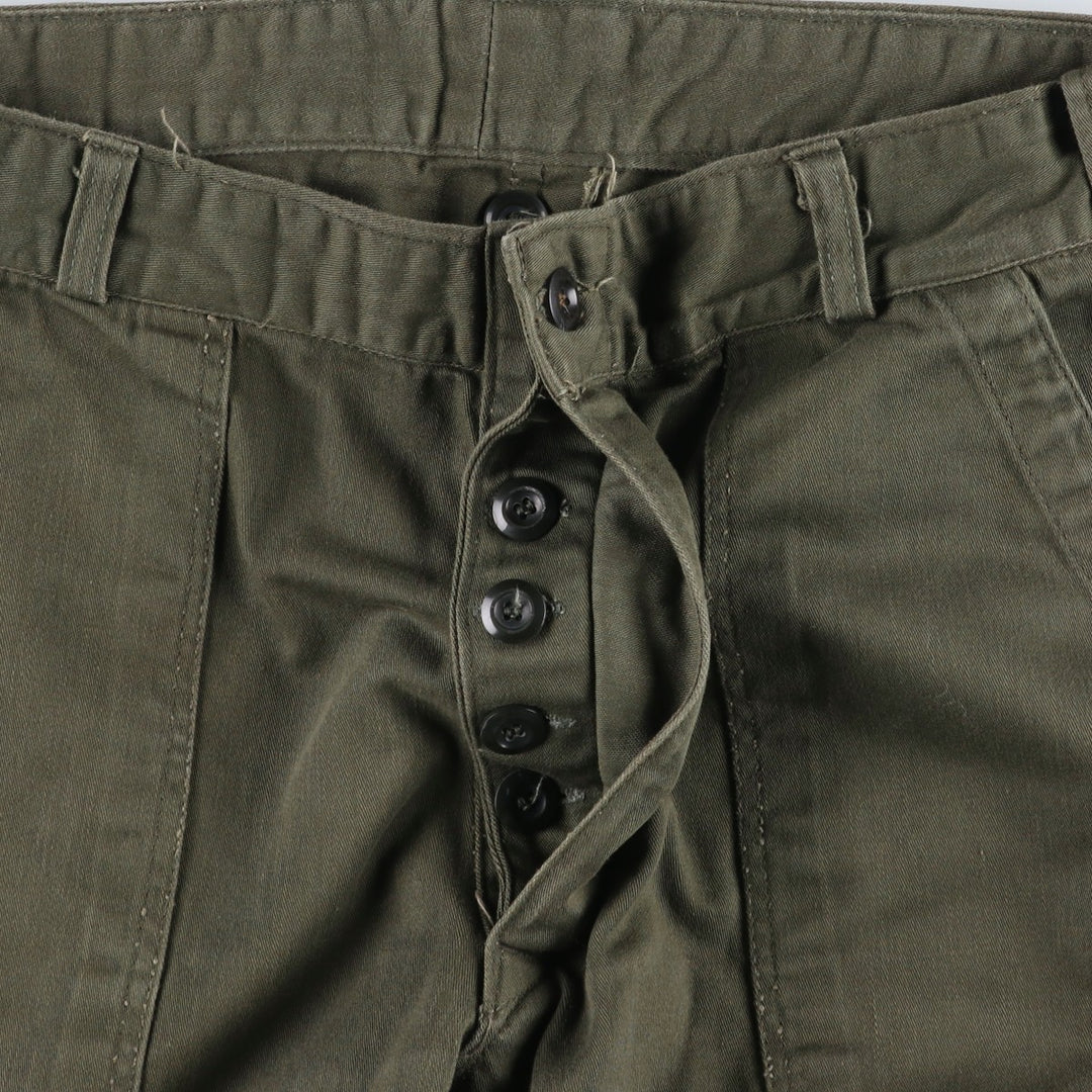 Double-knee, double-faced military pants, men's size W33 (approx.), vintage. unclear Khaki type Vintage Second Hand