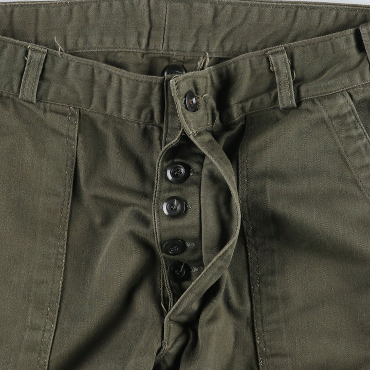 Double-knee, double-faced military pants, men's size W33 (approx.), vintage. unclear Khaki type Vintage Second Hand