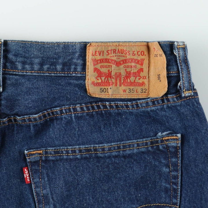 Levi's 501 straight denim pants for men, size W36 cotton blue type Vintage Second Hand