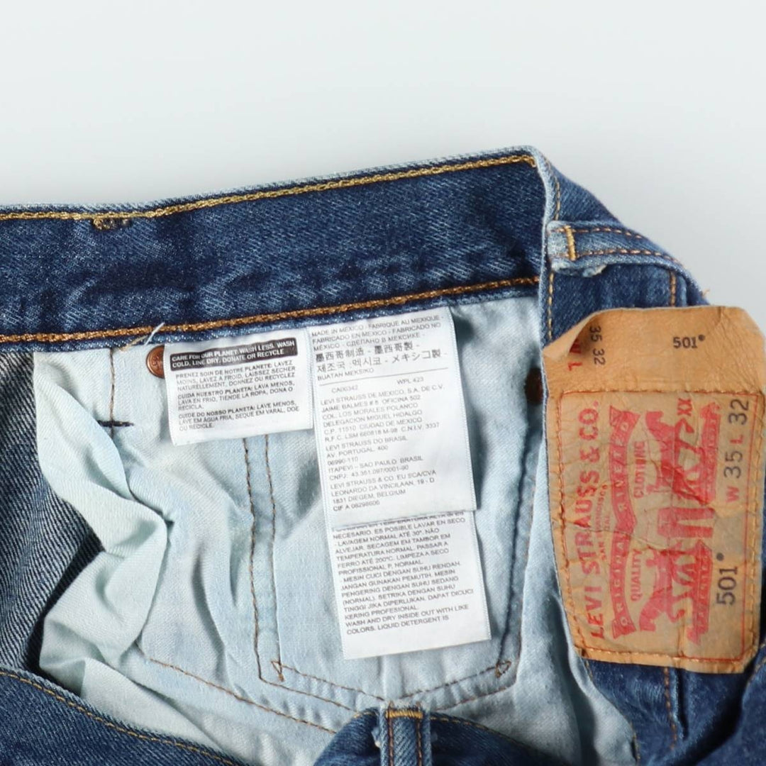 Levi's 501 straight denim pants for men, size W36 cotton blue type Vintage Second Hand