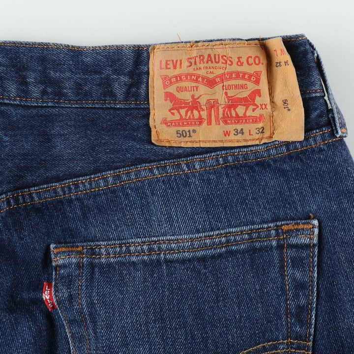 Levi's 501 straight denim pants for men, size W35 cotton blue type Vintage Second Hand