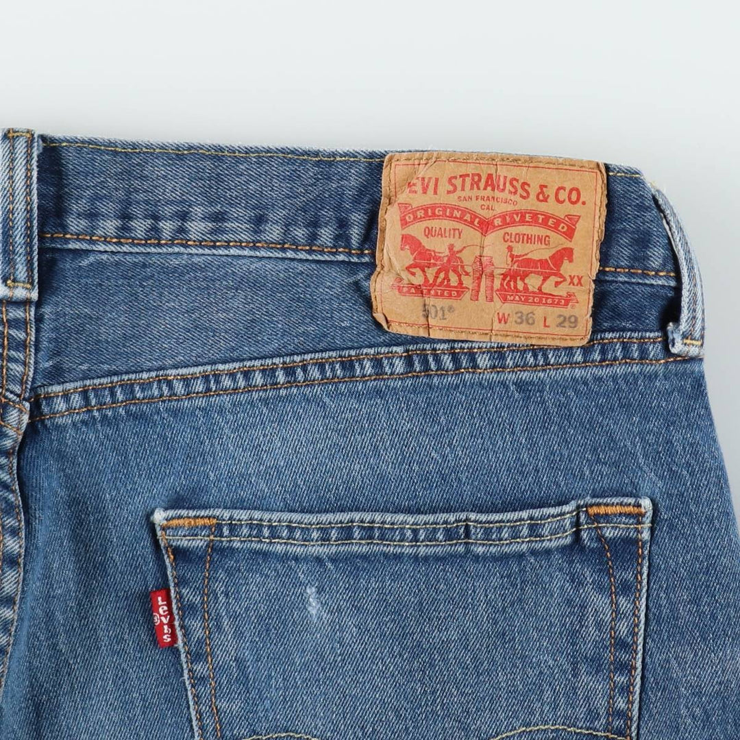 Levi's 501 straight denim pants for men, size W37 cotton blue type Vintage Second Hand