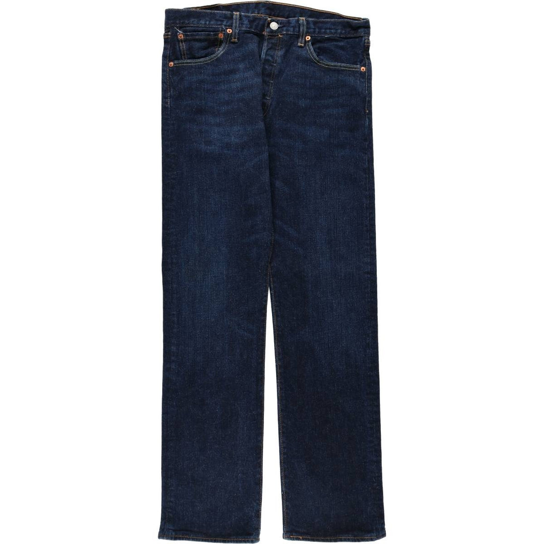 Levi's 501 straight denim pants for men, size W33 cotton navy blue type Vintage Second Hand
