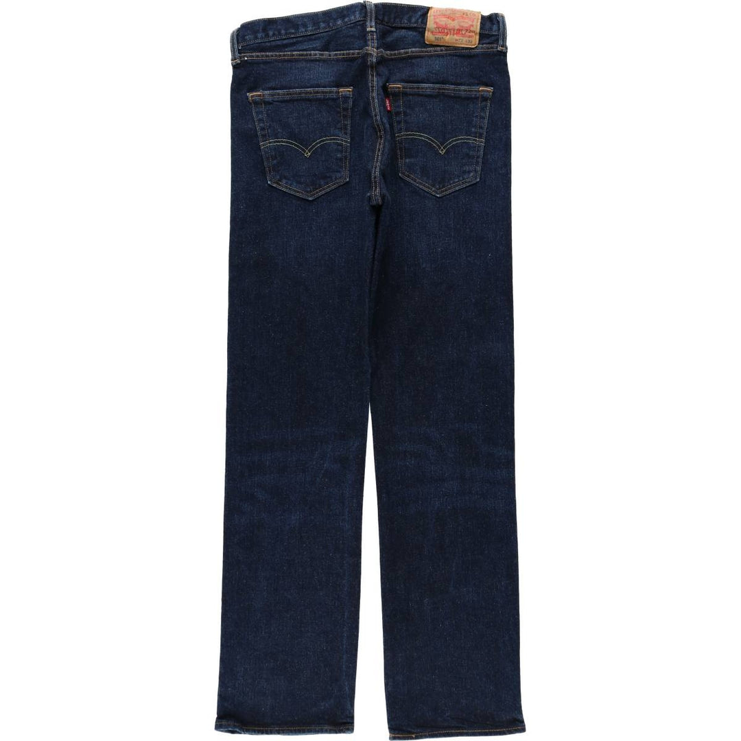 Levi's 501 straight denim pants for men, size W33 cotton navy blue type Vintage Second Hand