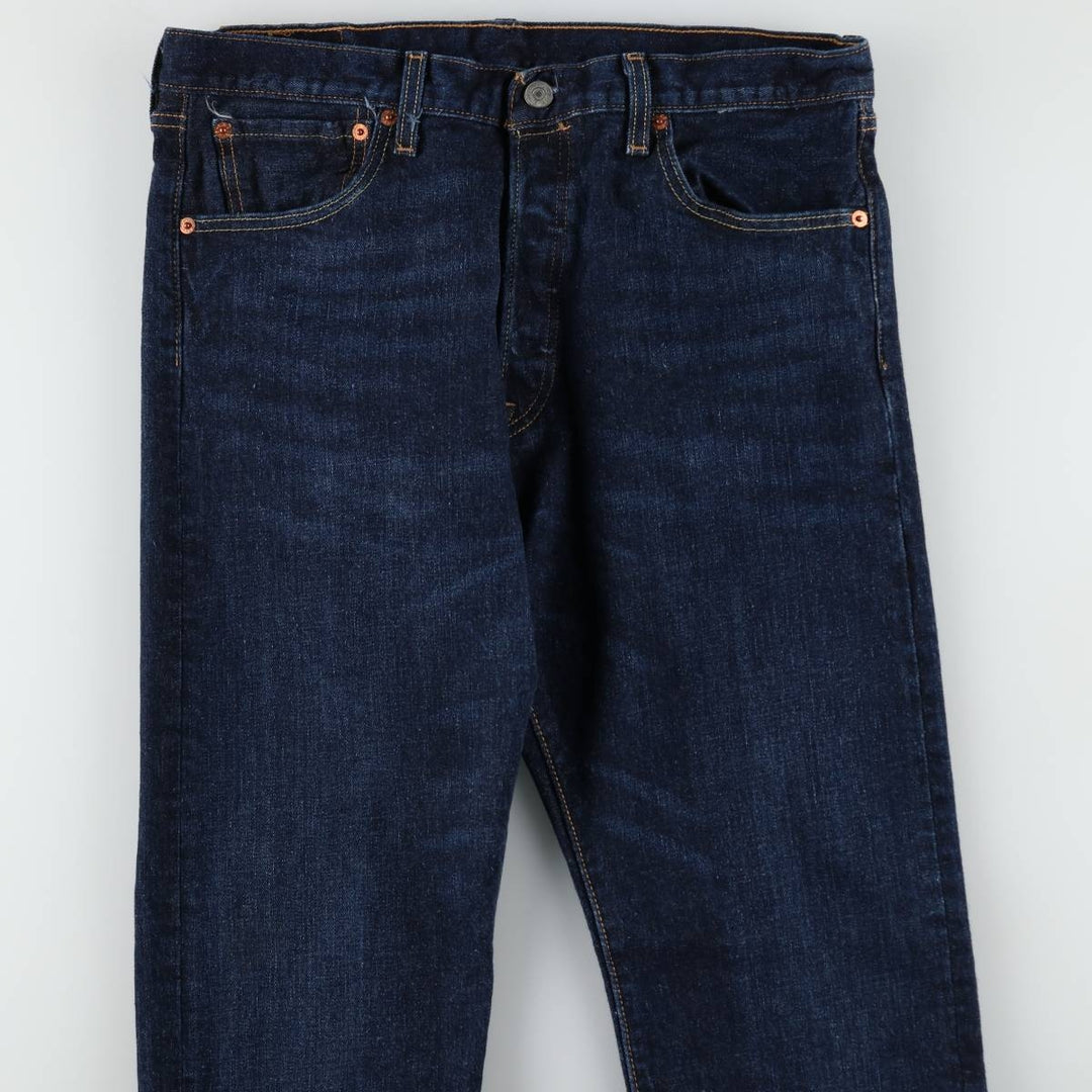 Levi's 501 straight denim pants for men, size W33 cotton navy blue type Vintage Second Hand