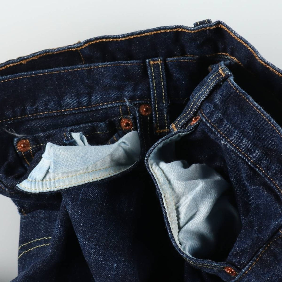 Levi's 501 straight denim pants for men, size W33 cotton navy blue type Vintage Second Hand