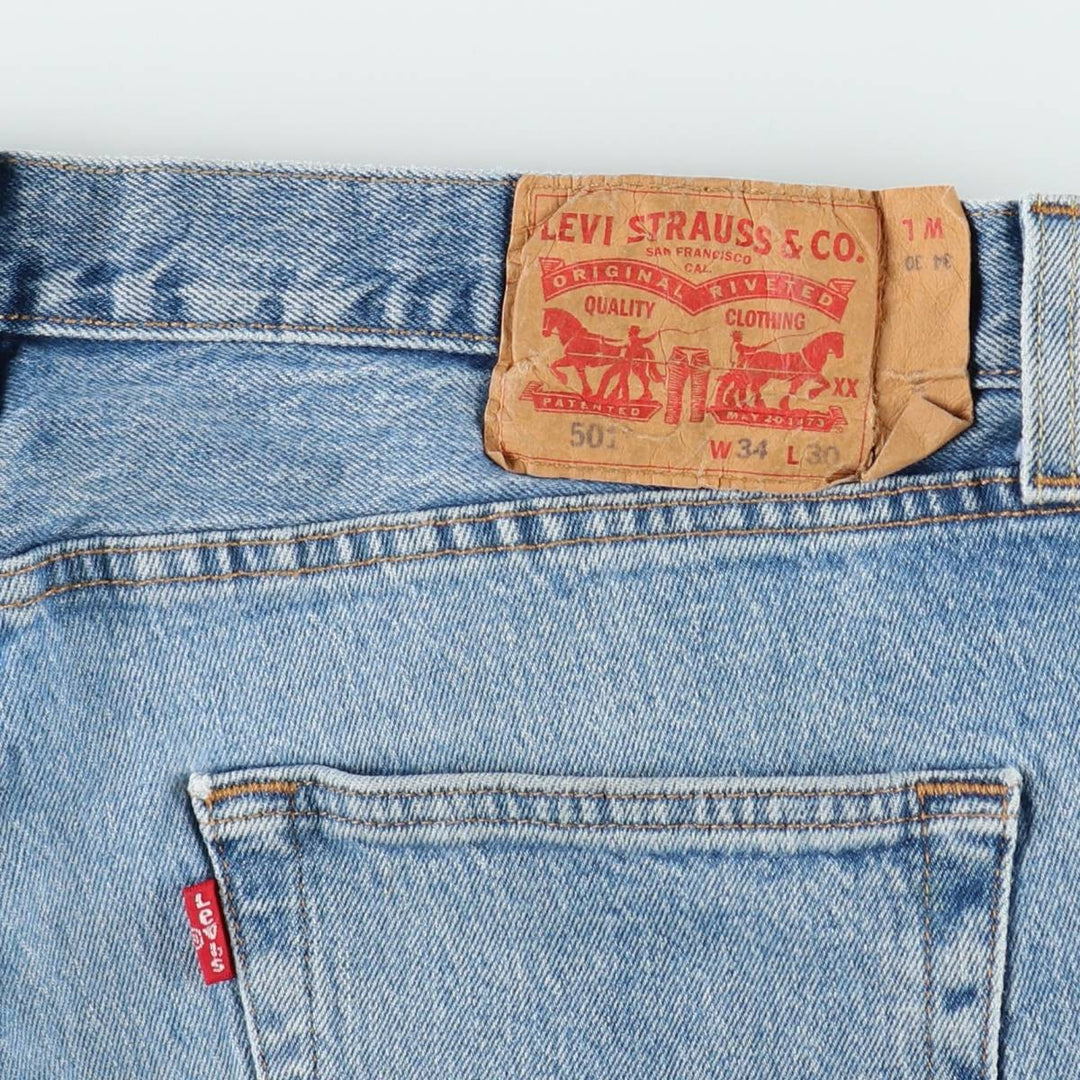 Levi's 501 straight denim pants for men, size W35 cotton blue type Vintage Second Hand