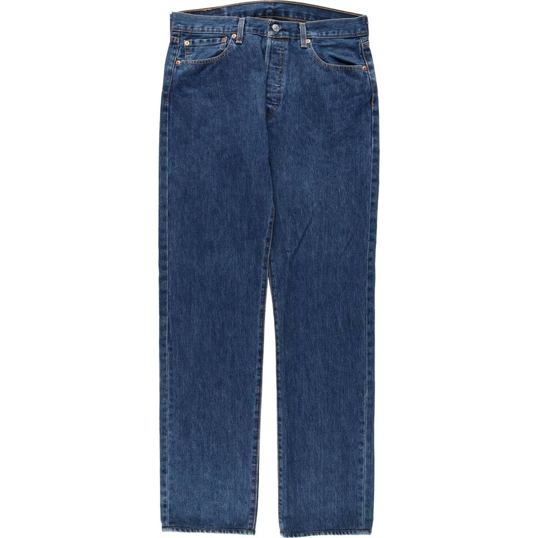 Levi's 501 straight denim pants for men, size W34 cotton blue type Vintage Second Hand