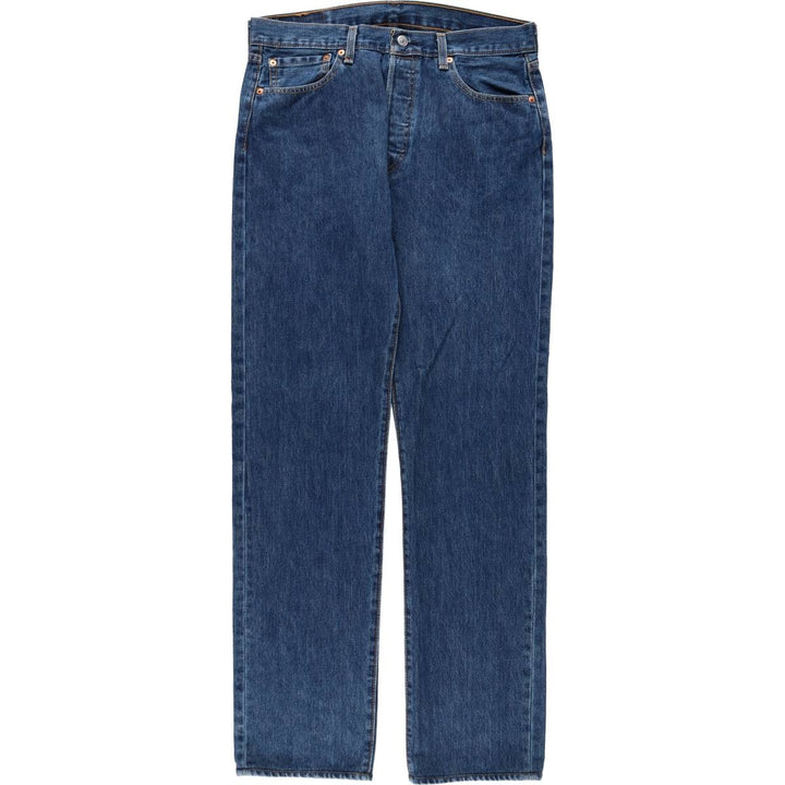 Levi's 501 straight denim pants for men, size W34 cotton blue type Vintage Second Hand
