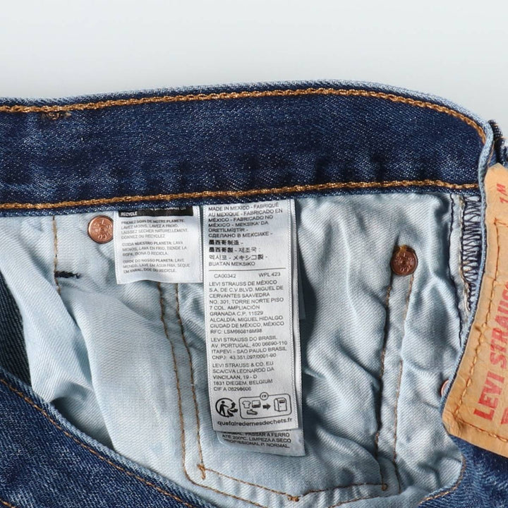 Levi's 501 straight denim pants for men, size W34 cotton blue type Vintage Second Hand