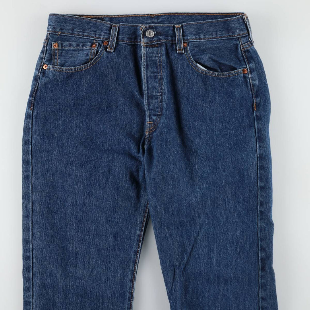 Levi's 501 straight denim pants for men, size W34 cotton blue type Vintage Second Hand