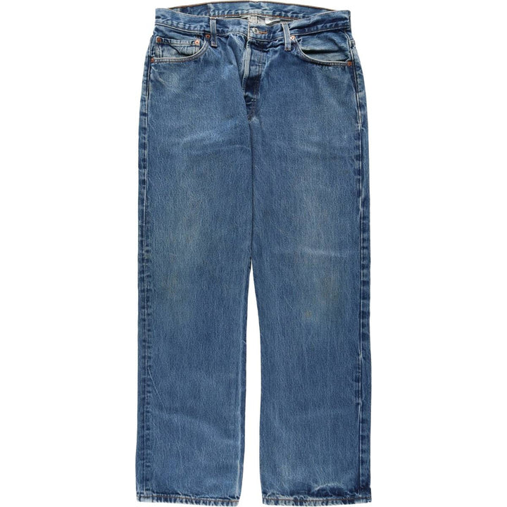 00'S Levi's 501 straight denim pants for men, size W34 cotton blue type Vintage Second Hand