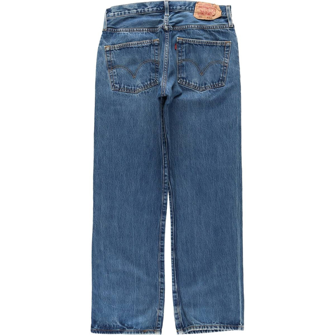 00'S Levi's 501 straight denim pants for men, size W34 cotton blue type Vintage Second Hand
