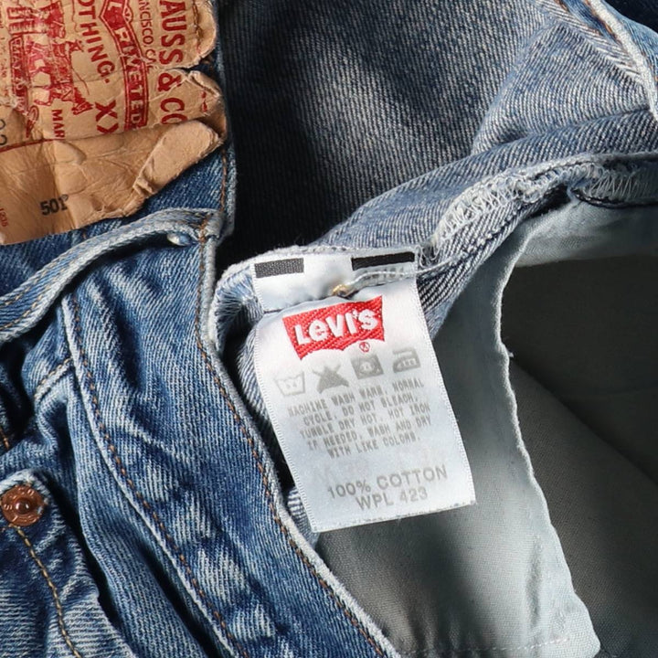 00'S Levi's 501 straight denim pants for men, size W34 cotton blue type Vintage Second Hand