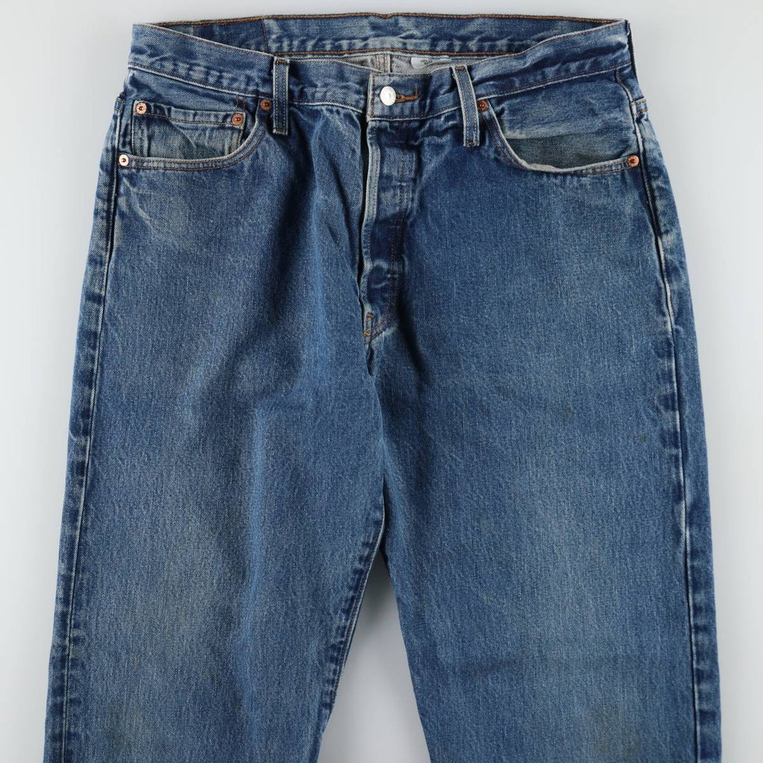 00'S Levi's 501 straight denim pants for men, size W34 cotton blue type Vintage Second Hand
